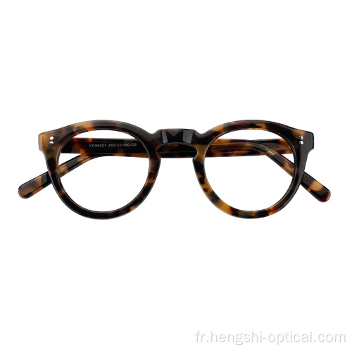 Nouveaux arrivages Retro Round Style Acétate Optical Eyewear Cames Eyeglass